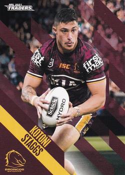 2021 NRL Traders #009 Kotoni Staggs Front